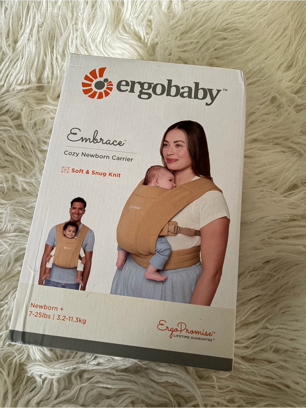 NWT- NIB - Ergobaby; Soft Jersey; Camel